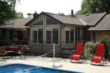 Sunroom addition with pool Columbus Ohio backyard outdoor living