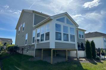 Deck sunroom combination Columbus Ohio outdoor living space