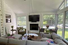 White Eze Breeze porch Columbus Ohio custom outdoor living addition