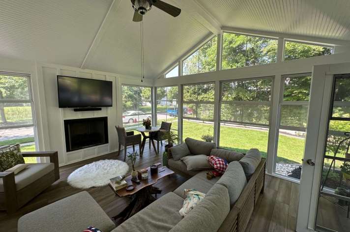White Eze Breeze porch Columbus Ohio outdoor living space