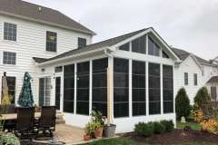 White Eze Breeze porch exterior Columbus Ohio residential addition