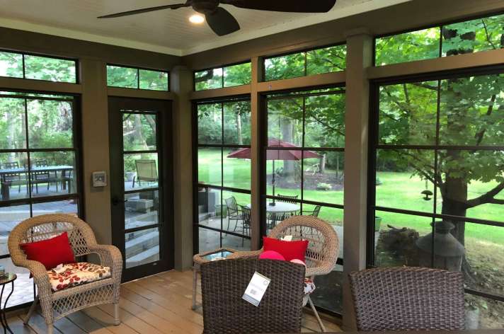White Eze Breeze porch Columbus Ohio residential outdoor addition