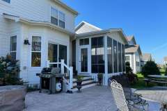 White Eze Breeze porch Columbus Ohio vinyl sliding windows