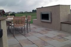 Fireplace addition to patio