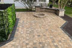 Suncraft Design Build custom paver patio with fire pit seating area outdoor comfort in Columbus Ohio