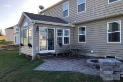 Suncraft Design Build custom paver patio with outdoor seating area residential backyard Columbus Ohio