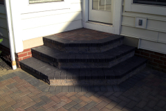 Suncraft Design Build custom paver patio with stone steps residential home Columbus Ohio