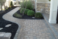 Suncraft Design Build custom paver patio with curved walkway and landscaping Columbus Ohio