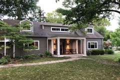 Suncraft Design Build custom front porch with columns and landscaping two-story home Columbus Ohio
