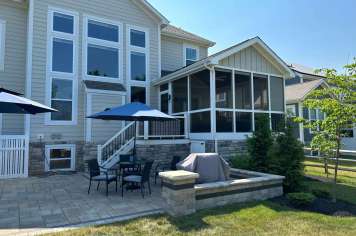 Custom screened porch patio Columbus Ohio backyard outdoor living