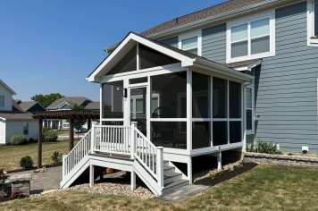 White screened porch Columbus Ohio residential home addition