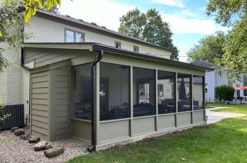 White gable screened porch Columbus Ohio residential addition