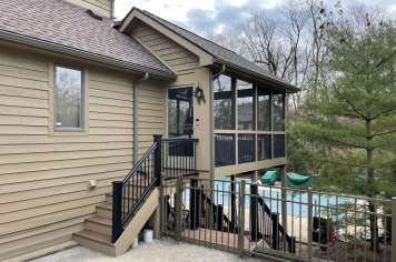Two-story screened porch deck Columbus Ohio outdoor living space